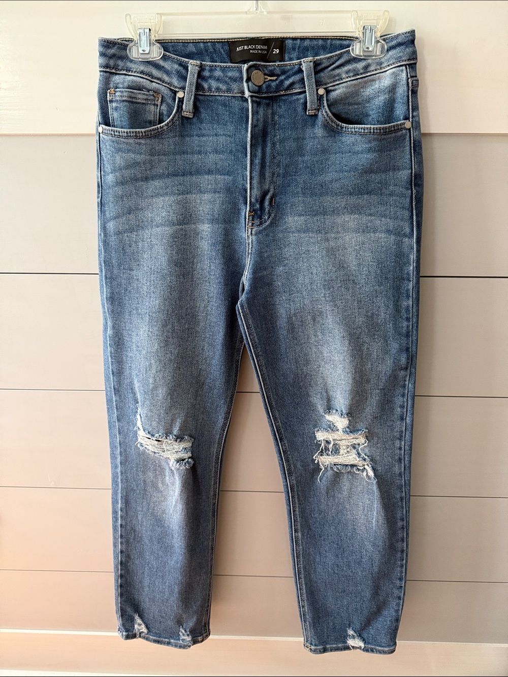 Just Black Blue Denim Jeans with Branded Button size 29